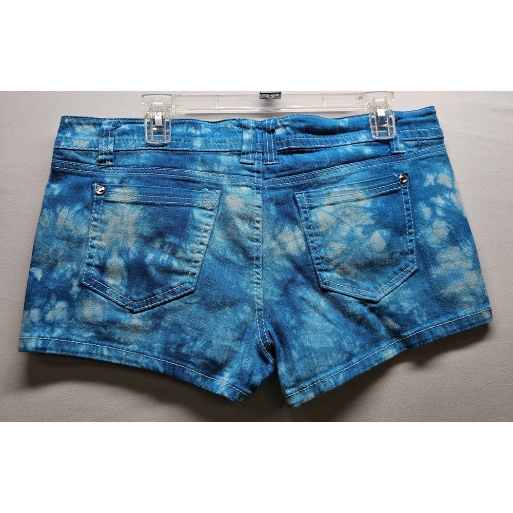 Truce Blue Tie Dye Denim Shorts - Picture 6 of 6